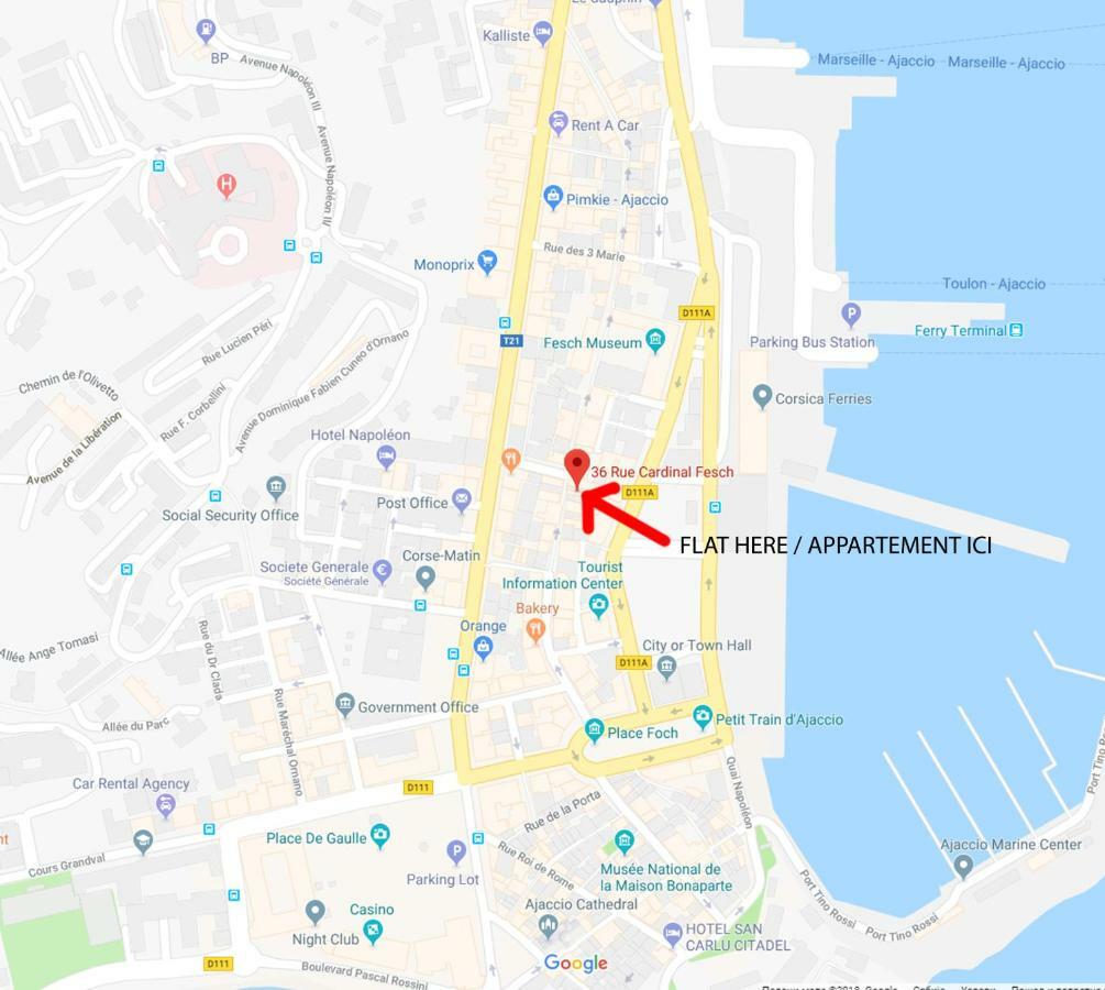 **** Very Central Ajaccio 36 Rue Fesch, Cosy Flat In City Center Pedestrian Street, Up To 4 People **** Zewnętrze zdjęcie